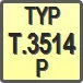 Piktogram - Typ: T.3514-P